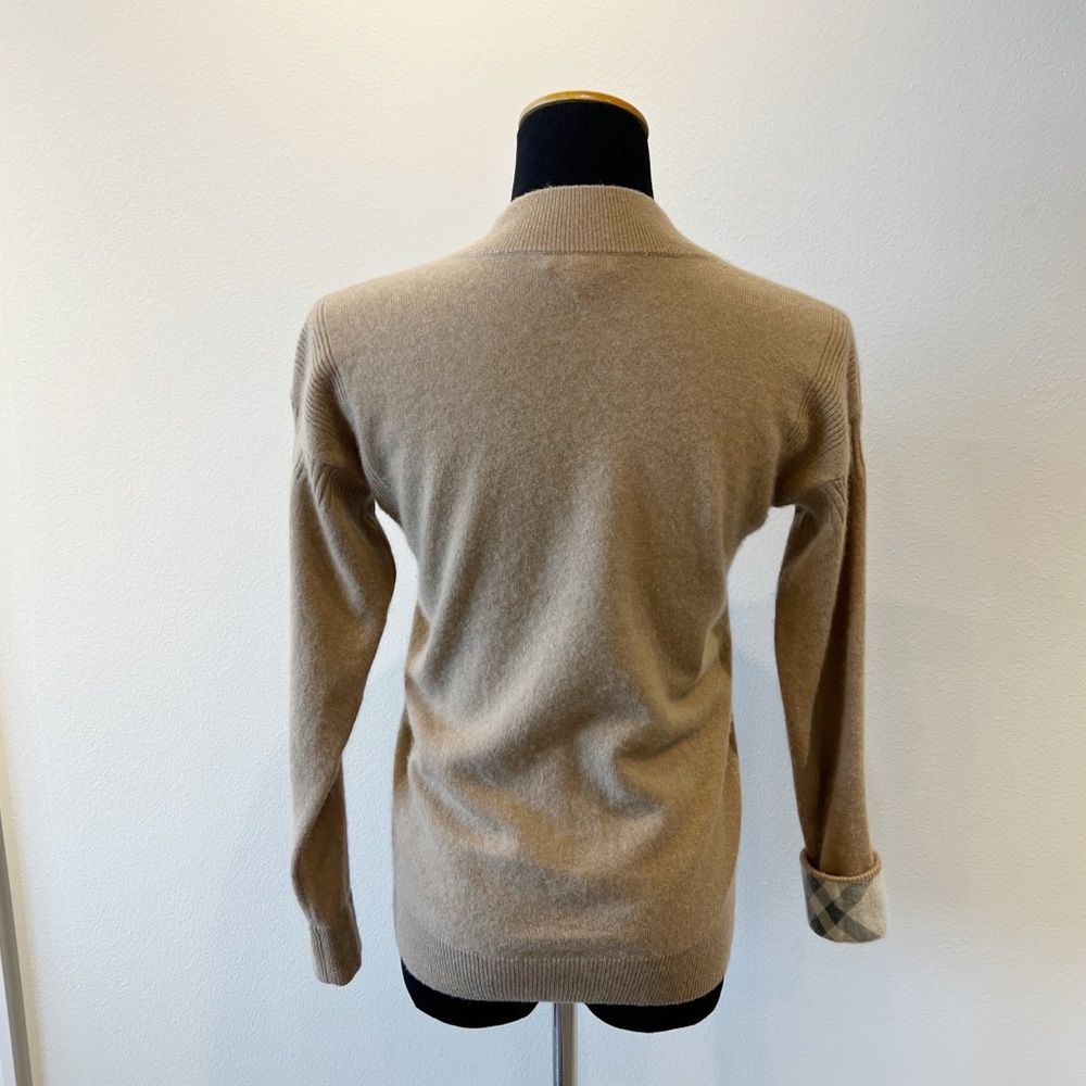 Burberry Brit Plaid Cuff Cashmere Sweater - Picture 5 of 13